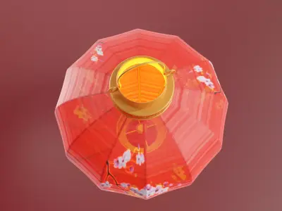 Round Chinese Lantern 3D model