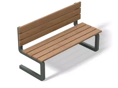 Bench 01 Low-poly 3D model get