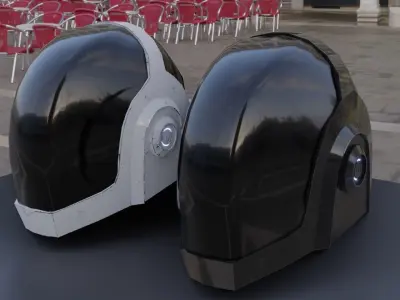 Helmet Sci-Fi  Low-poly 3D model