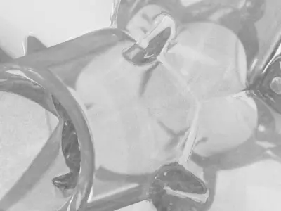 Transparent Six Way Fitting 3D model