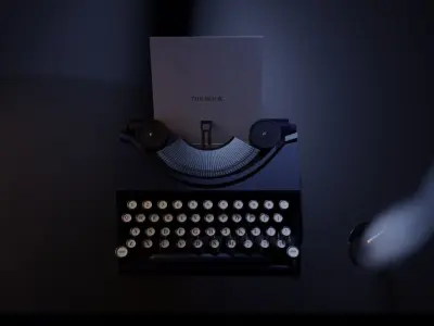 Retro typewriter 3D model