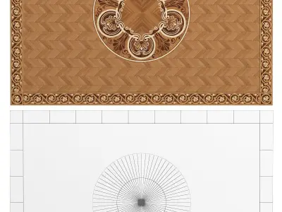 Parquet Da Vinci and Rosettes 3D model