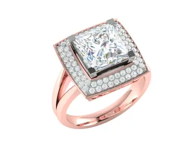  Women Ring  Render 3dm STL OBJ FBX Details 3D print model buy