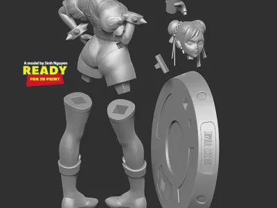 Chun-Li - Street Fighter Fanart 3D print model