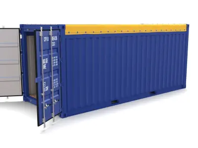 20ft Shipping Container Open Top 3D model