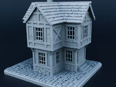 Medieval house 3D print model