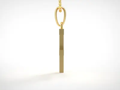 Model 607 Classic Initial Light F Letter 3D print model