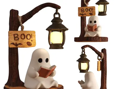 Halloween Ghost Kid Decoration Low-poly 3D model