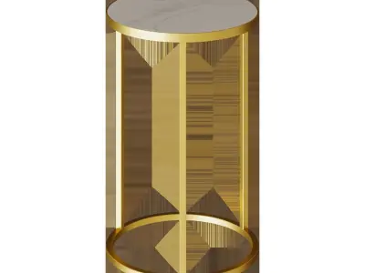 ADDITIONAL TABLE ROUND WHITE 3D model