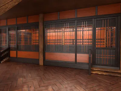 Medieval Fantasy House 11 with interior and exterior 3D model