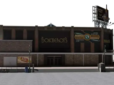 Large building Free low-poly 3D model