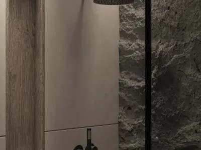 Corner Shower Cabins 02 Low-poly 3D model