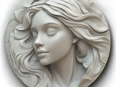 Zodiac symbols 3D model bass relief  free 3D print model