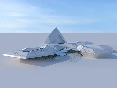 Futuristic building  3 3D model