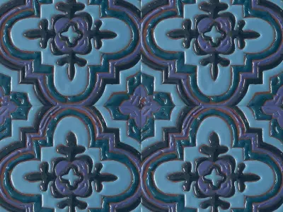 Relief Talavera Ceramic Tile Texture Texture