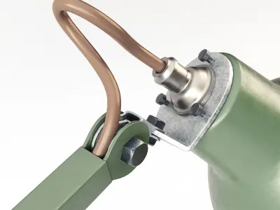 Vintage Industrial Desk Lamp 3D model