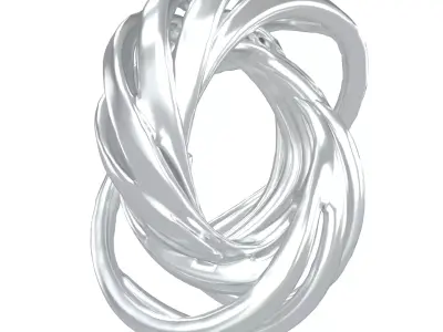 Abstract Ring Shape v6 002 Low-poly 3D model