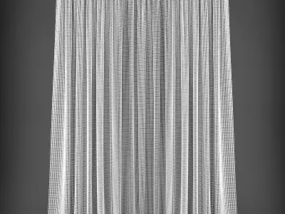 Curtain 3D Low-poly 3D model 2