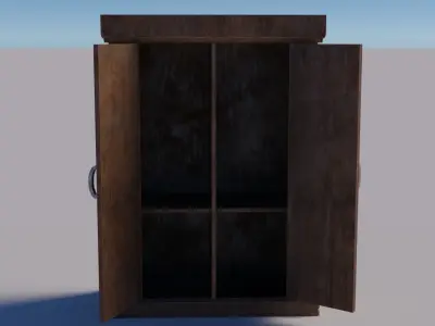 Old Wooden Cabinet 3D model