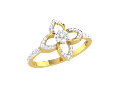 Women Ring Render 3dm STL OBJ FBX Details 3D print model 14