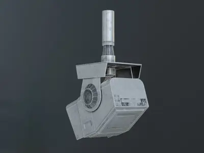 Low Poly Scifi Monitor or Camera 3D model