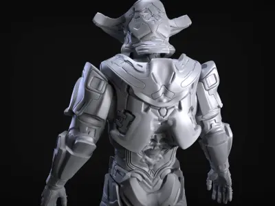 Sci-Fi  Armor 2 Sculpt 3D model