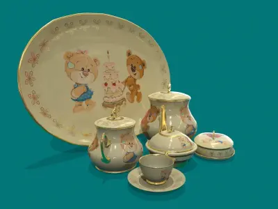 Porcelain Tea set-7 3D model