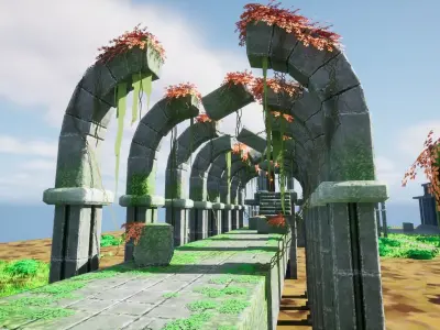 Modular Dungeon Assets - Pack 01 Low-poly 3D model