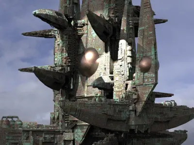 Wraith Alien Architecture Kit bash 3 3D model