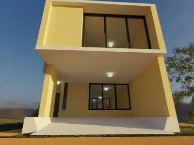 Modern 2 floor House-Exterior only 3D model