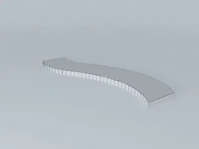 Curve runway Free 3D model