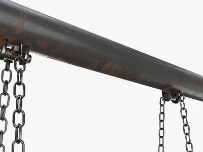 Tire swing outdoor 01 3D model