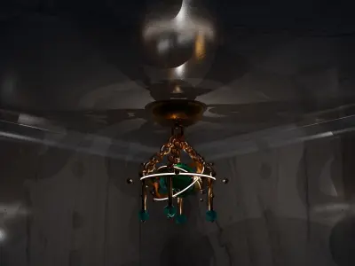 Futuristic chandelier 3D model