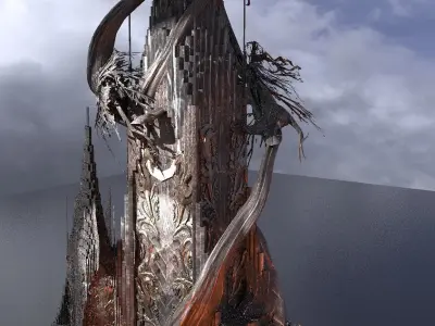 Dark Great Tree Tower 3D model