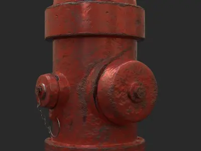 Fire Hydrant Free low-poly 3D model 6