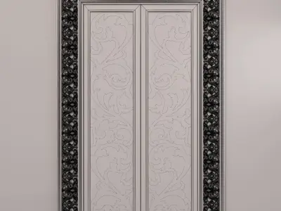 3D Jumbo Collection model antique ornate door 3D model