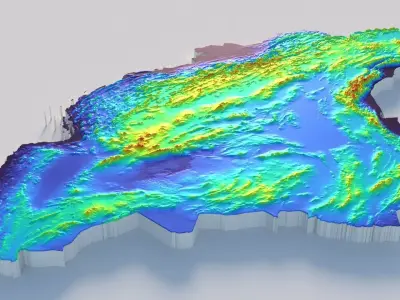 Iran Terrain Country 3D model