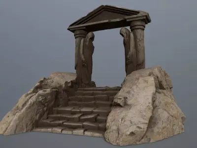 Souls Gate Low-poly 3D model