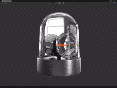 Warning Light PBR 4 Low-poly 3D model