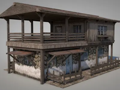 Anatolian Village House 9 Low-poly 3D model