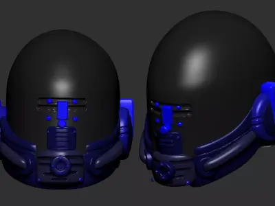 helmet high poly sculpt 3d printable ver 7 3D model 3D model 131