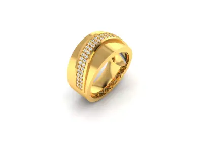 Solitaire Wedding Engagement Ring 3D print model 8