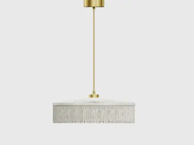 Fringed Parasol Pendant Light by Honore 3D model