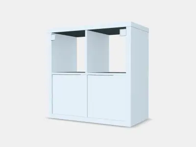 KALLAX Shelving unit with doors 2 Low-poly 3D model