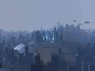 Sci-fi City 3D model
