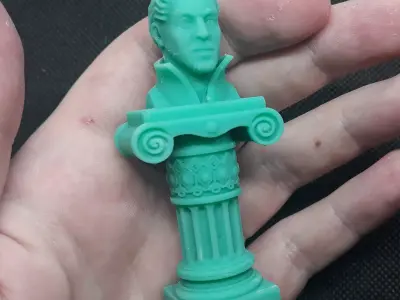 pedestal 1 3d print bust of man with beard Free 3D print model