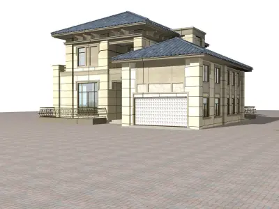 Villa house 3D model 31