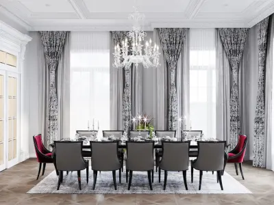 Interior Scene-2 for 3D Studio MAX and Corona Renderer  3D model