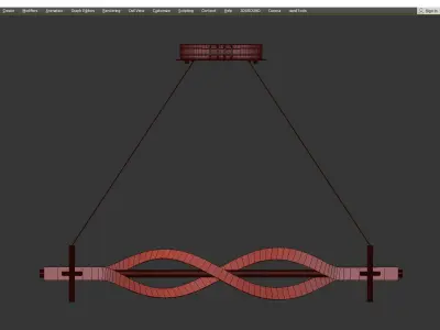 Morae Acrylic Chandelier Low-poly 3D model