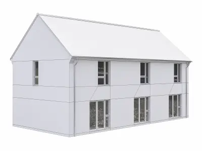 Neighborhood Houses P14 Low-poly 3D model